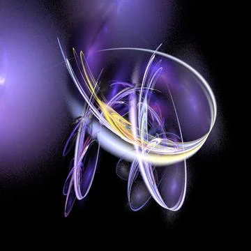 Purple abstract fractal pattern on black background, wallpaper, design イラスト素材