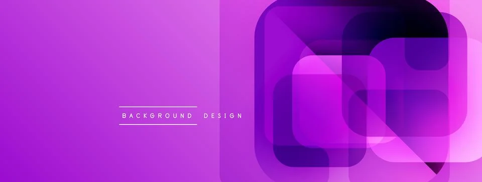 Purple abstract geometric pattern. Overlapping squares create modern design. Stock Illustration