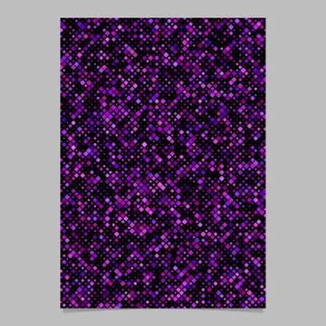 Purple abstract geometric rounded square pattern background brochure template Stock Illustration