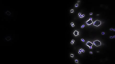 Purple Abstract Glowing Cube Motion Background for Dynamic Visual Effects a.. Stock Footage 343750476