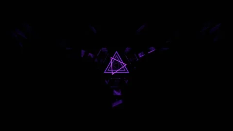 Purple Abstract Infinite Strobe Triangular Space Background VJ Loop in 4K Stock Footage 334717507