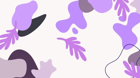 Purple abstract leaf shapes with flowing curvy shapes and gentle tones seamless Stock Footage 324832530