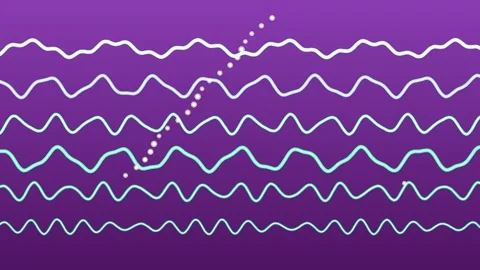 Purple Abstract Liquid Wave Motion Background Loop 库存影片 333587000