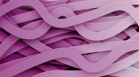 Purple abstract papercut background with drop shadows, vector illustration Stock Illustration