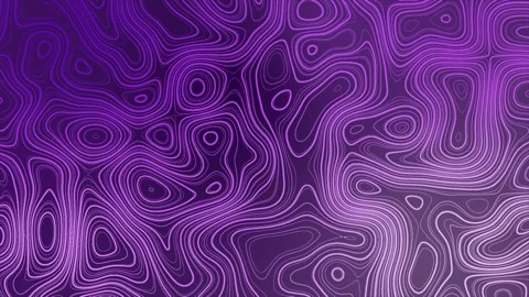 Purple abstract pattern with animation of morphing line as topographic map Stock Footage 243416993
