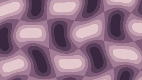 A purple abstract pattern combines rounded cream and dark plum forms inside.. Stock Illustration