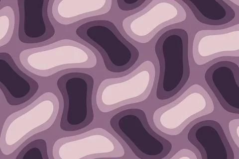 A purple abstract pattern presents irregular rounded blobs in mauve, lavend.. イラスト素材