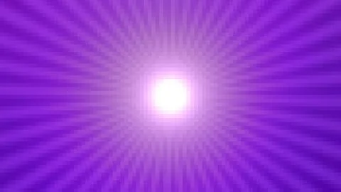 Purple abstract pixel sunburst background with central light 스톡 일러스트