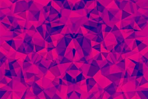 Purple abstract polygonal background. Vector symmetric low poly triangular Stock Illustration