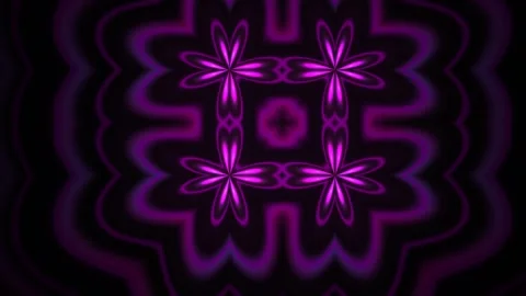 Purple abstract shapes and patterns on black background. Stock Footage 335966368