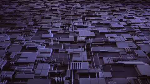 Purple abstract technological board loop Stock Footage 85619199