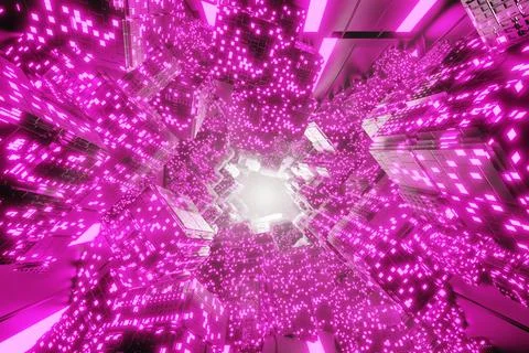 Purple abstract technology big data digital background. 3d rendering. Abstract イラスト素材