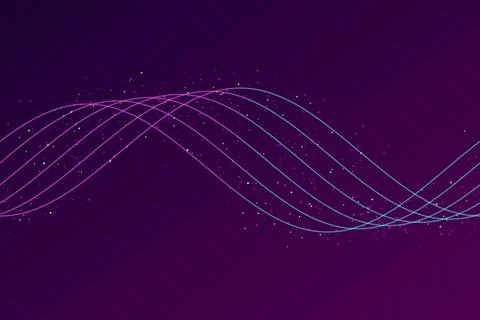 Purple Abstract Technology Wave Background 스톡 일러스트