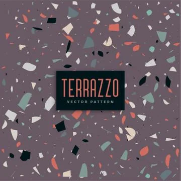 Purple abstract terazzo pattern background Stock Illustration