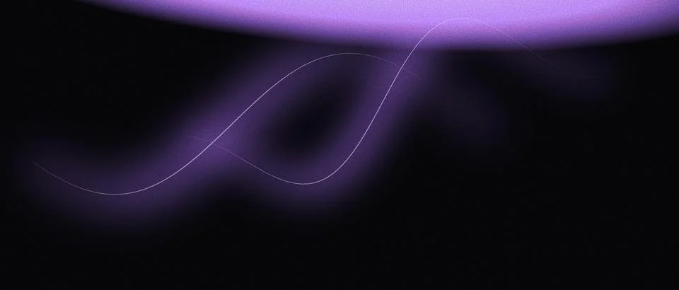 Purple abstract wave background. Glowing violet neon curves and light strea.. Illustrazione stock