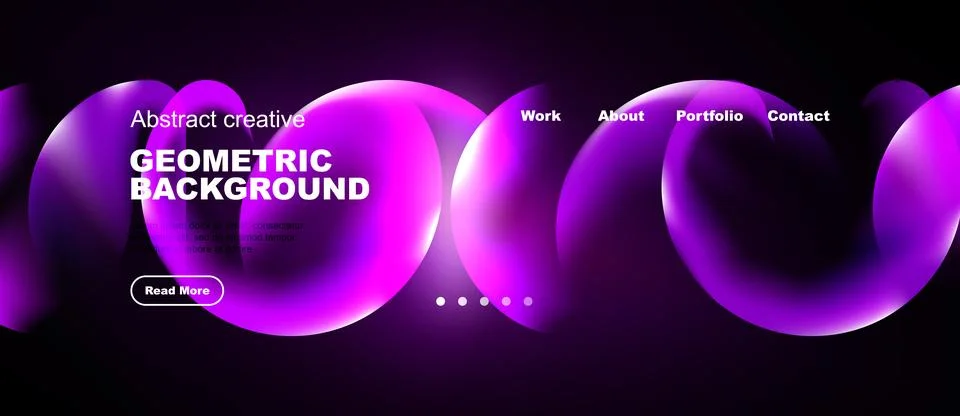 Purple abstract waves form dynamic background. Text overlays highlight work, Stock Illustration