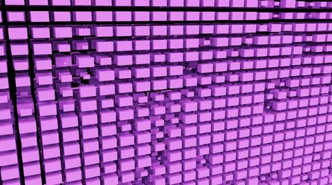 Purple abstraction with a large number of rectangular cubes.  Illustrazione stock