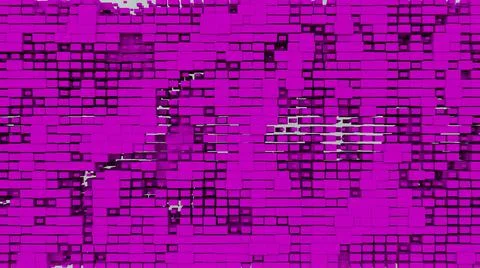 Purple abstraction with lots of cubic elements of different sizes.  Illustrazione stock