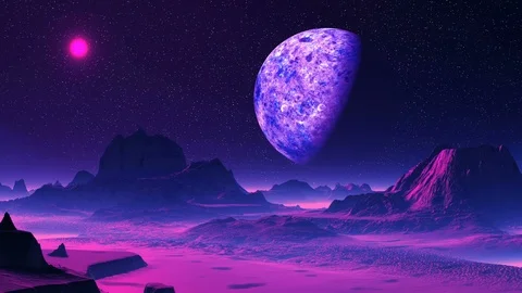 Purple Alien Planet Vídeo Stock 90739506