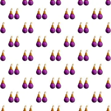 Purple amethyst drop earrings repeating seamless pattern Stock Illustration