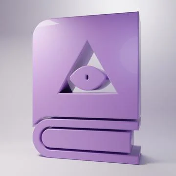Purple Ancient magic book with alchemy recipes and mystic spells and enchan.. 스톡 일러스트