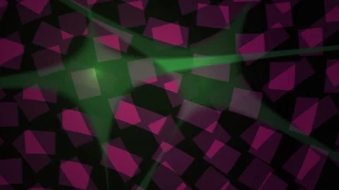 Purple and black checkered pattern with green light beam. Stock Footage 335966332