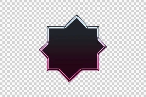 Purple and black geometric cube with white lines on dark background transparent イラスト素材