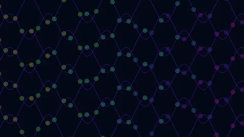 Purple and black geometric pattern with triangles and squares Stock-Footage 316770521
