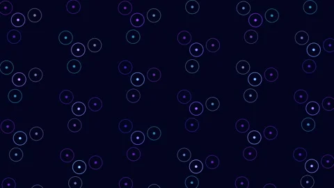 Purple and blue circular pattern on black background website design element or Stock Footage 282344279