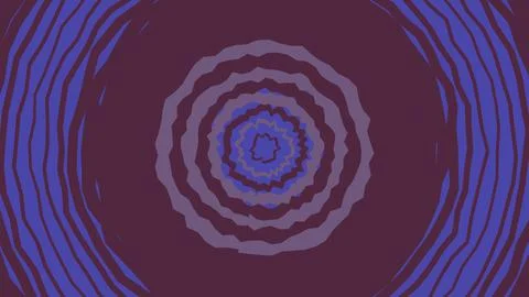 Purple and blue circular pattern with wavy lines イラスト素材