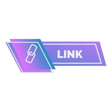 Purple and blue link button showing chain icon for website navigation Stock Illustration