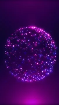 Purple and blue particle cloud forming a glowing cluster, abstract cosmic d.. イラスト素材