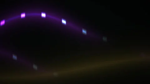 Purple and blue string lights at night. 動画素材 337516947