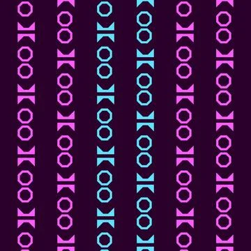 A purple and blue striped pattern with a black background Illustrazione stock