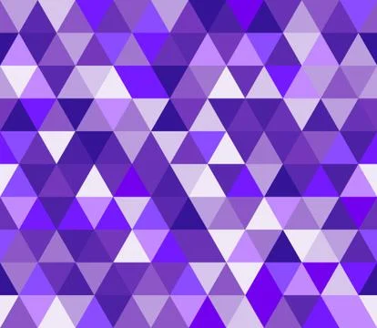 Purple and blue triangular seamless pattern. Geometric vector background. Pol Stock Illustration