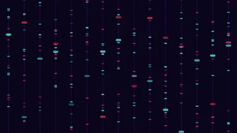Purple and green geometric pattern with lines Stock Footage 195529851