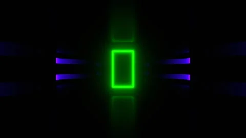 Purple and Green Simple Infinity Sci-Fi Neon Tunnel Background VJ Loop l 4K Stock Footage 296758853