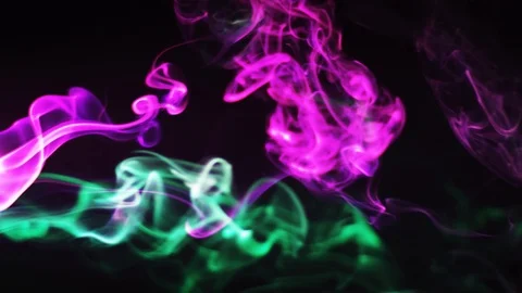 Purple and Green Smoke 60p [4K] Stock Footage