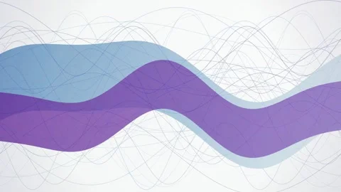 Purple and light blue wavy bands drift in a seamless loop 動画素材 341070739