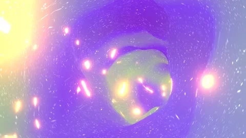 Purple and Light Green Ring Tunnel with Twinkling Lights Background VJ Loop  Stock Footage 294929758