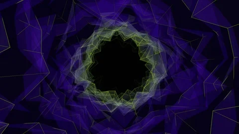 Purple and Lime Reverse Fragment Tunnel Background VJ Loop in 4K Stock Footage 265029379