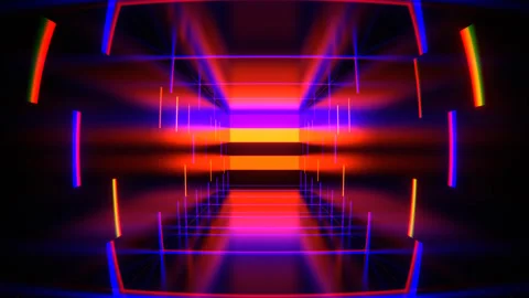 Purple and Orange Abstract Strobe Machine Background VJ Loop in 4K Stock Footage 319936635
