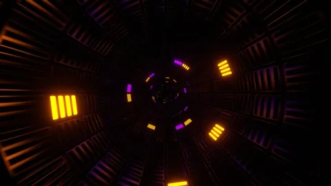 Purple and Orange Cube Strobes Tunnel Background VJ Loop in 4K Stock Footage 305918403