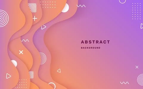 Purple and Orange gradient background dynamic wavy light and shadow Stock Illustration