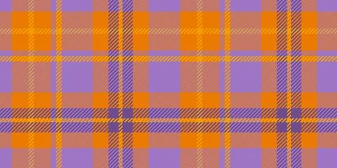 Purple and Orange Plaid Pattern, Seamless Tartan Checkered Design, Perfect .. Stock Illustration
