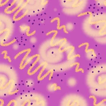 Purple and orange repeating pattern. Seamless texture. Abstract ornament with Stock Illustration