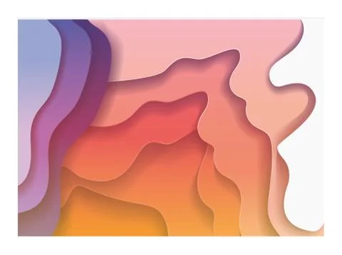 Purple and orange waves background inside frame vector design Ilustración de archivo