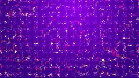 Purple and pink LED pixel dot matrix grid digital background loop Stock Footage 346573789