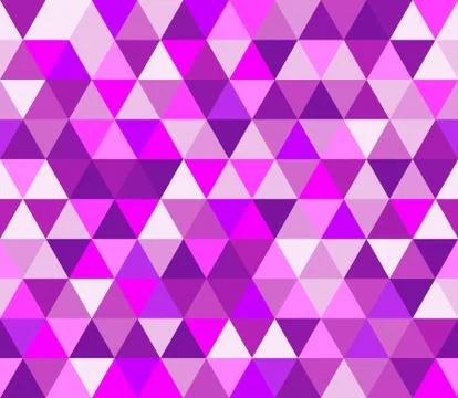 Purple and pink triangular seamless pattern. Geometric vector background. Pol Stock Illustration