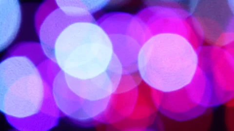 Purple and red bokeh string lights Stock Footage 321549419